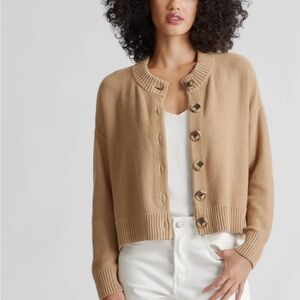 Quince Camel Button-Up Cardigan
